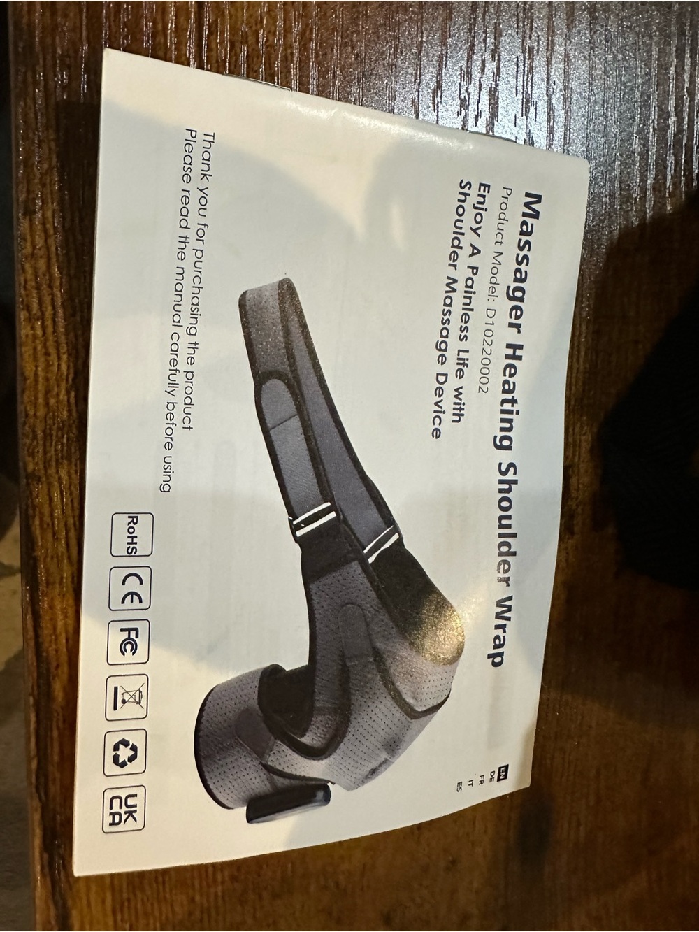 Heating Shoulder Wrap in Gray - Shoulder Massage Device